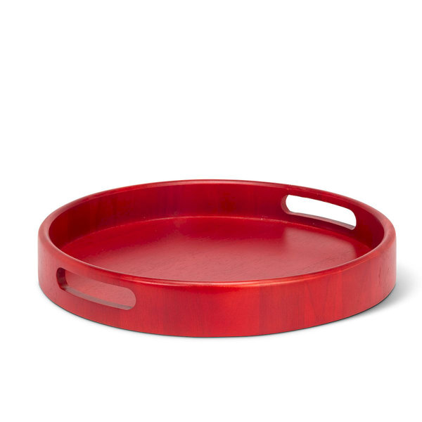 Latitude Run® Round Serving Tray with Handles Wayfair